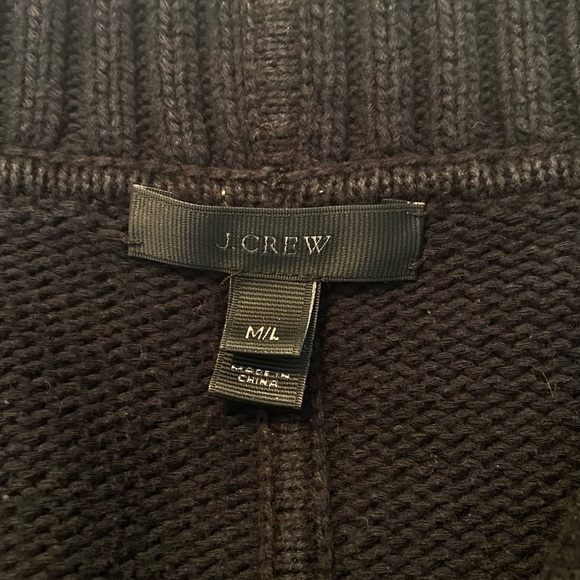 J. Crew Chunky Shawl Collar Open Front Black Cardigan - M/L - Picture 5 of 11